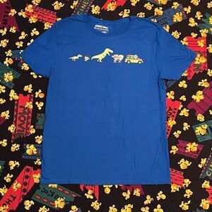 Mens Jurassic Park Loot Crate Exclusive Blue Graphic Tee Shirt / Size L